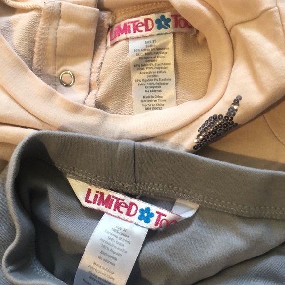 Limited Too Unicorn Sweatshirt Dress w/leggings - Picture 5 of 5